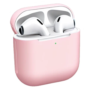 air pods with light pink airpod case sticker