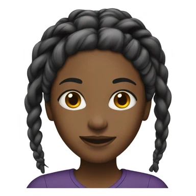 Black women with long braids sticker