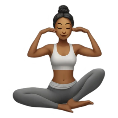 Women sirsasanaa yoga sticker
