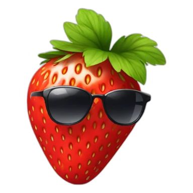 strawberry with sunglasses sticker