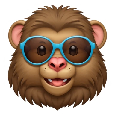 baboon with sunglasses sticker