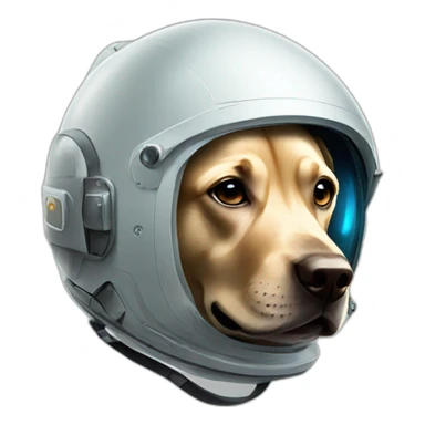 labrador smile space helmet sticker