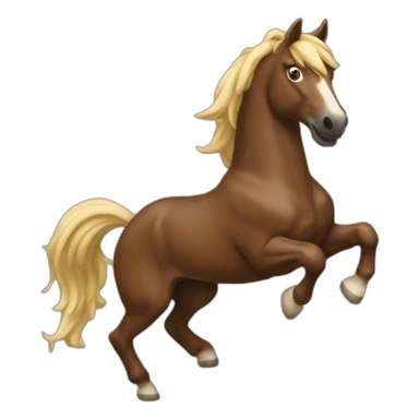 Cheval qui saute sticker