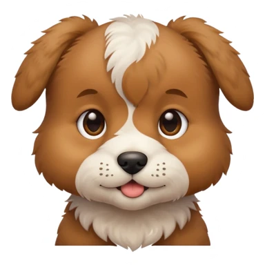 Puppy with mens sticker