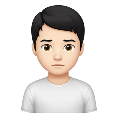 Tyler Jacob White Shirt Black Hair Kid sticker