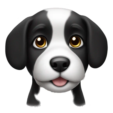 Little black and white dog sticker