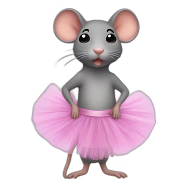 Rat en tutu sticker