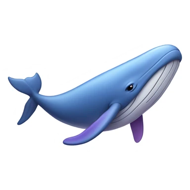 Blue whale purple happy sticker