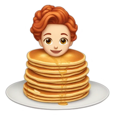 Pancakes princess redhead  pancakes sticker