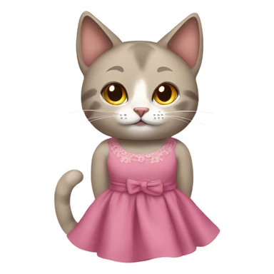 Cat wearing a dress sticker