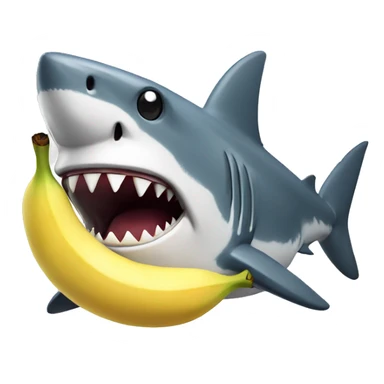 shark with banana sticker
