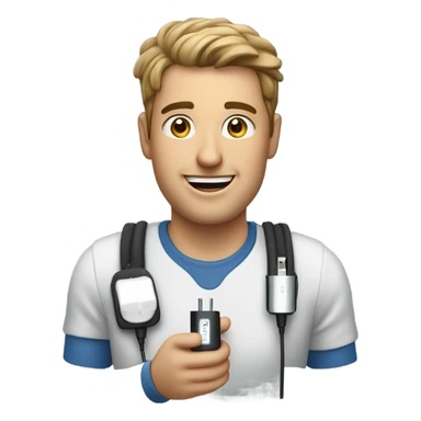 phone charger man sticker