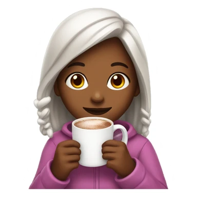 Girl with hot chocolate  sticker