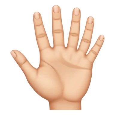 No put the THUMB away keep only 4 fingers  sticker