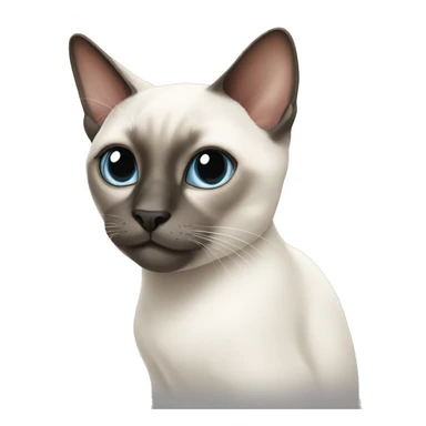 siamese white cat sticker