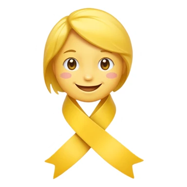 Yellow ribbon pookie emoji sticker
