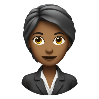 Business woman with pc sticker
