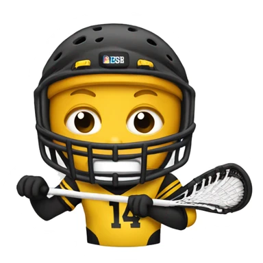 Steeler playing lacrosse sticker