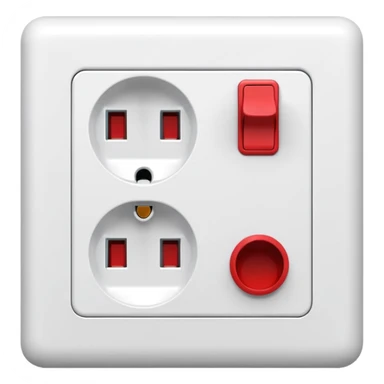Plug socket with button sticker