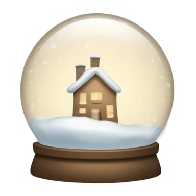 Beige snowy snow globe sticker
