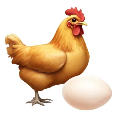 Chicken laying an egg sticker