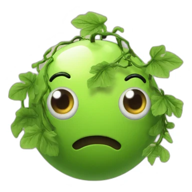 3d sphere with a cartoon vine texture with big beautiful eyes sticker