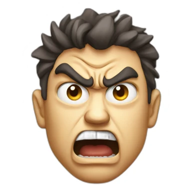 Face angry, that expresses anger, hate, concept art sticker