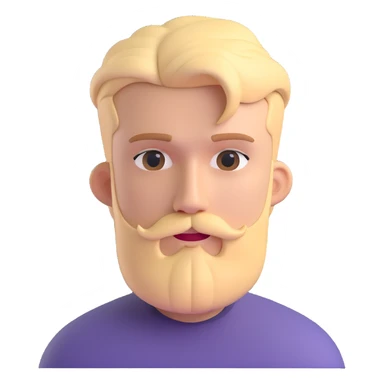 blonde bearded man, modern haircut, simple background sticker