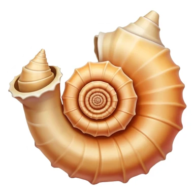 Realistic conch shell sticker