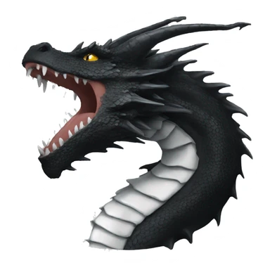 Black dragon white dragon sticker
