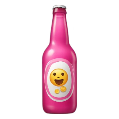 Pink Bottle beer sticker