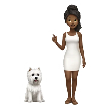 black girl with a west highland terrier sticker