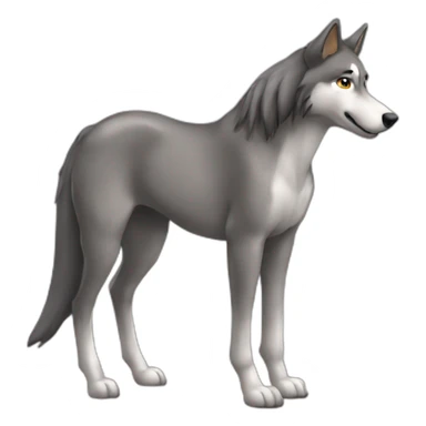Loup sur poney sticker