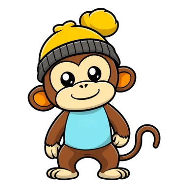 Mono con gorro? sticker