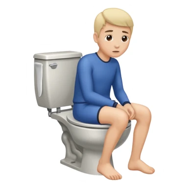 Pooping on a toilet sticker