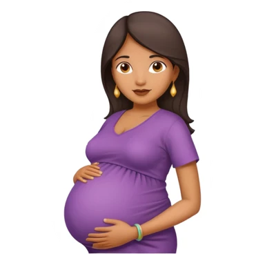 Indian women pregnant sticker