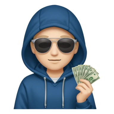 hoodie, sunglasses, money ANGEL sticker