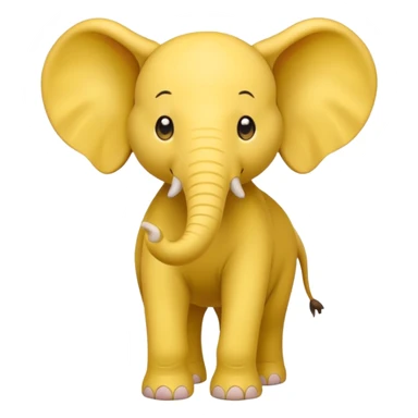 Yellow elephant sticker
