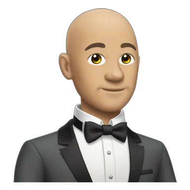 bald james bond sticker