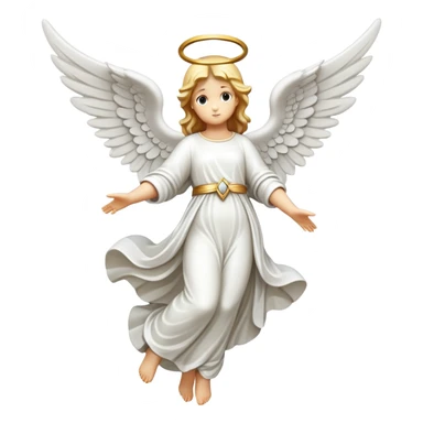 angel in stone flying sticker