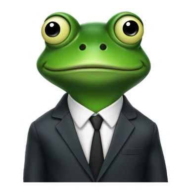frog meme in a suit sticker