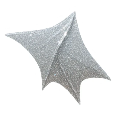 a mantarray logo shape made of diamond sticker