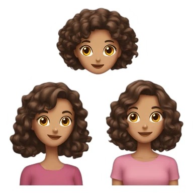 3 brunettes girl friends sticker