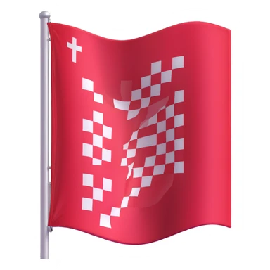 Flag of Utrecht with red and white checkered pattern sticker