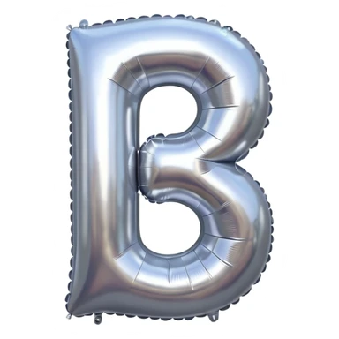 The number 16 as realistic silver balloons sticker