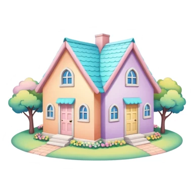 Pastel Roof Cottages sticker