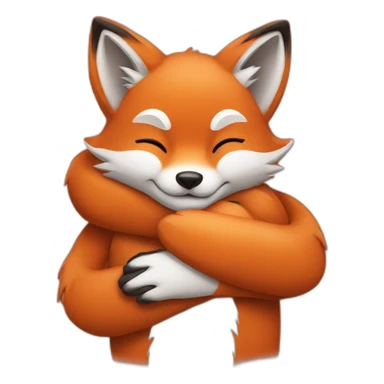foxes hugs sticker