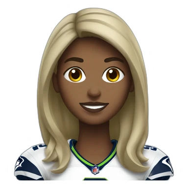 seahawks fan female sticker