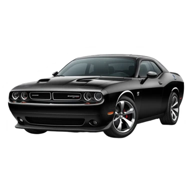 Black Dodge challenger car sticker
