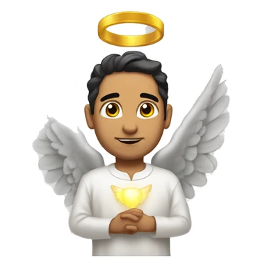 Angel Miguel rubio con alas sticker